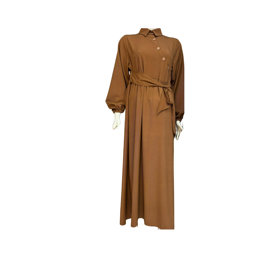 Hijab de sortie femme long marron – Boutique Aidoo