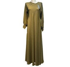 Hijab de sport long avec élastique kaki