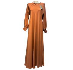 Hijab de sport long avec élastique orange