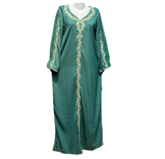 Robe d'intérieur verte avec broderie – Boutique Aidoo
