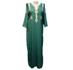 Robe d'intérieur verte avec broderie – Boutique Aidoo