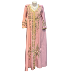 Robe d'intérieur rose avec broderie – Boutique Aidoo
