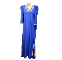 Robe d'intérieur bleu avec broderie – Boutique Aidoo