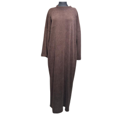 Robe longue tressée marron femme – Boutique Bahdja