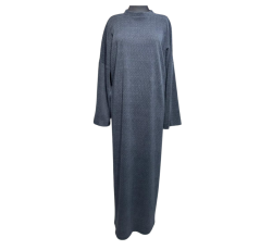 Robe longue tressée grise femme – Boutique Bahdja