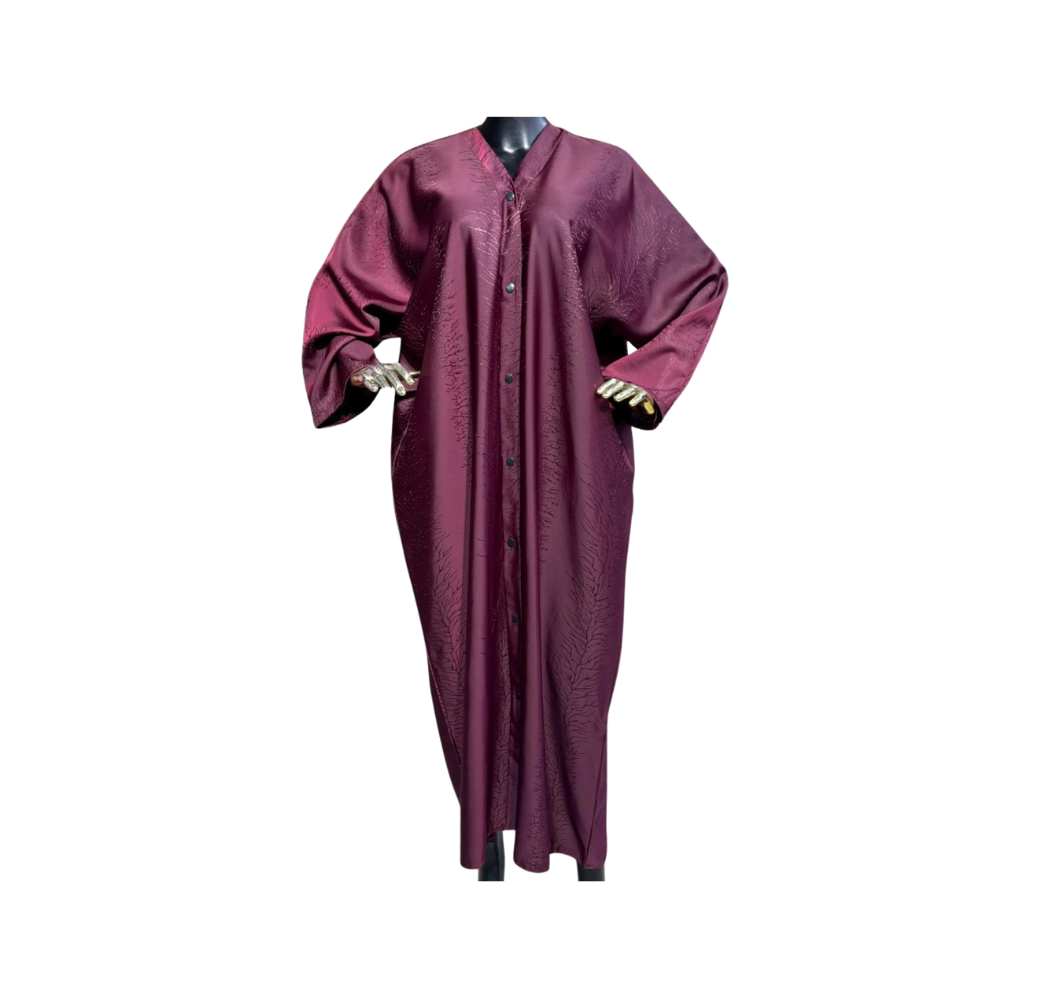 Abaya de Soirée à Strass grenat Femme – Boutique Bahdja