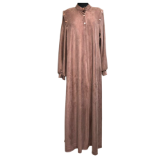 Hijab Long en Daim beige Femme – Boutique Bahdja