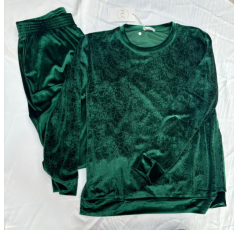 Ensemble Deux Pièces Pyjama Femme Vert – Reve d’Elle