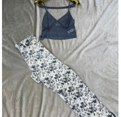 Ensemble Deux Pièces Pyjama Bustier Gris – Reve d’Elle