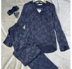 Ensemble Deux Pièces Pyjama Imprimé Gris – Reve d’Elle