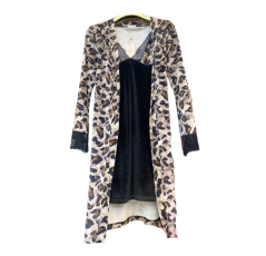 Ensemble Deux Pièces Nuisette Noir Imprimé Léopard – Reve d’Elle