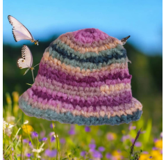 Bob en Laine Crocheté Multi-Couleurs – Atelier Amira