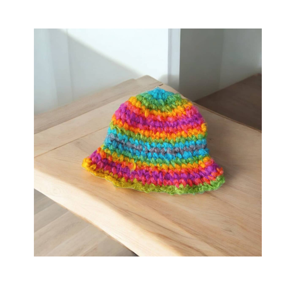 Bob en Laine Crocheté Multi-Couleurs – Atelier Amira