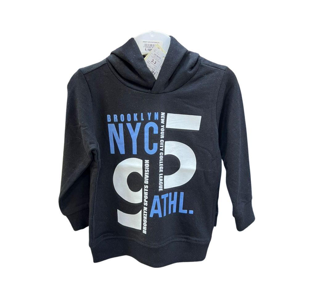 Sweat-shirt noir avec motif