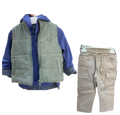 Ensemble garçon : chemise, pantalon et gilet