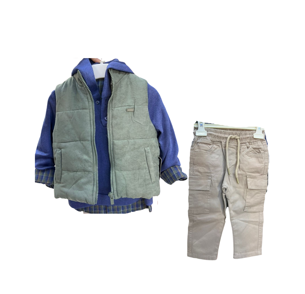 Ensemble garçon : chemise, pantalon et gilet