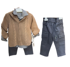 Ensemble pour garçon – chemise, pantalon et haut 