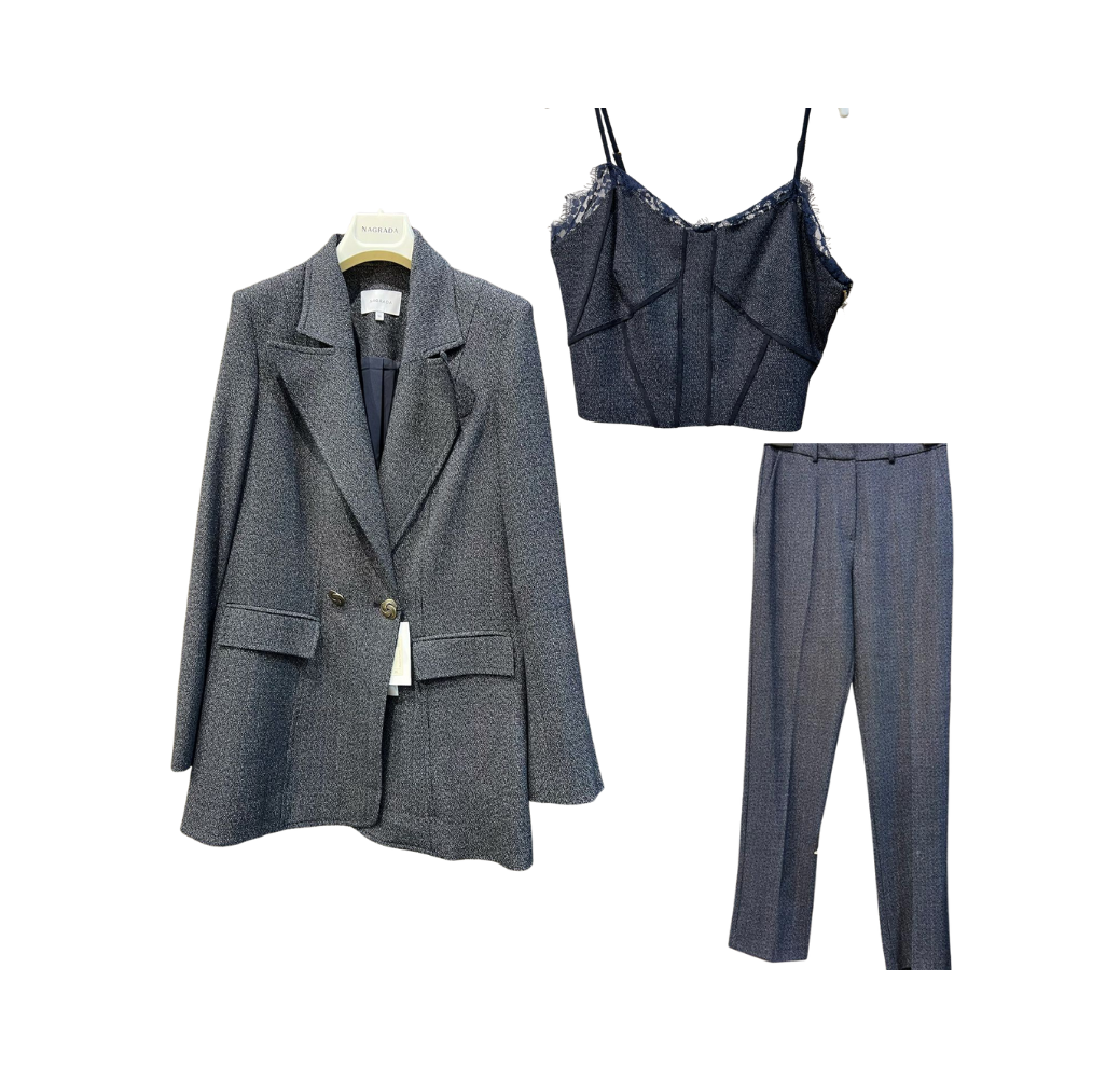 Ensemble classique gris 3 pièces