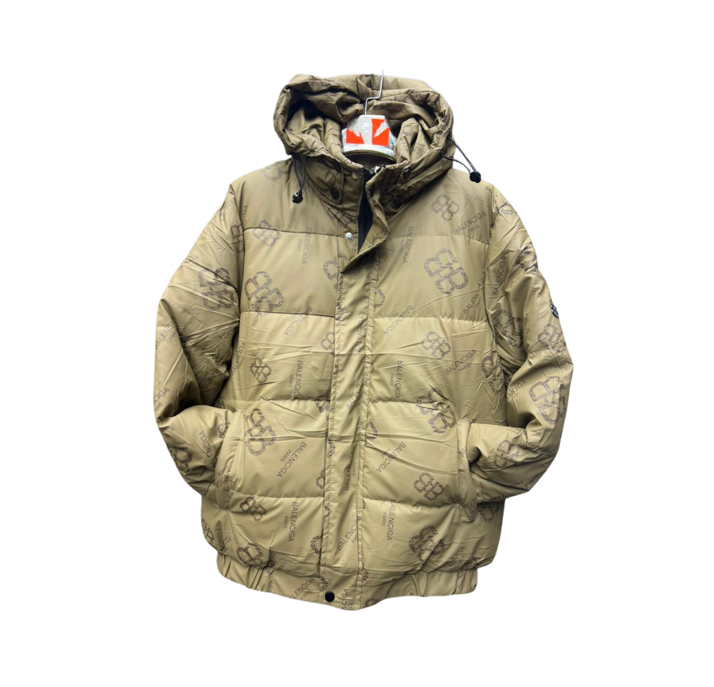 Veste marron en simili cuir style Balenciaga