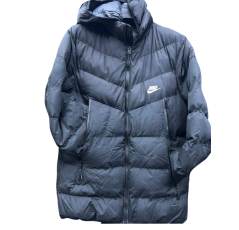 Veste grise en simili cuir style Nike