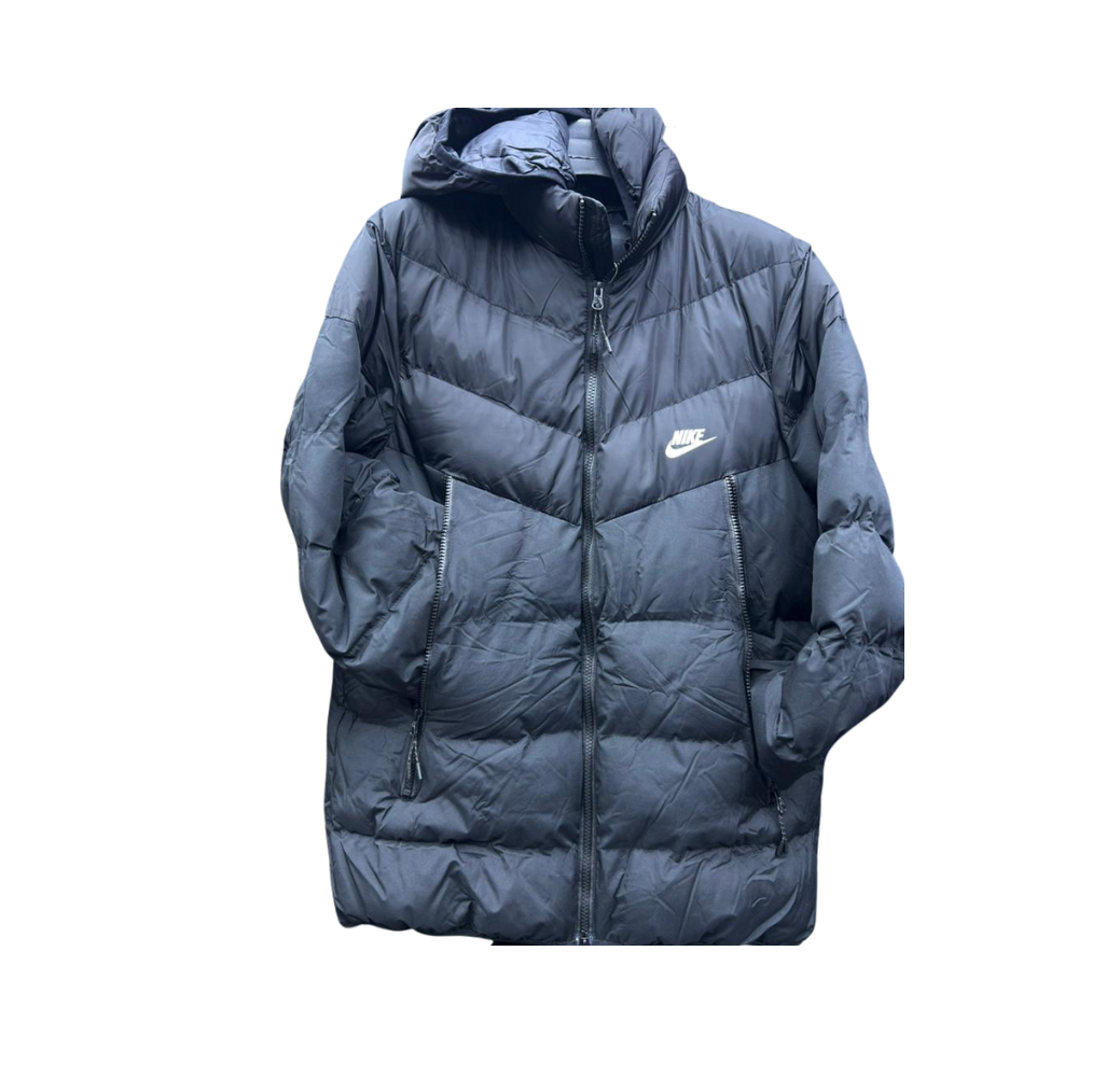 Veste grise en simili cuir style Nike