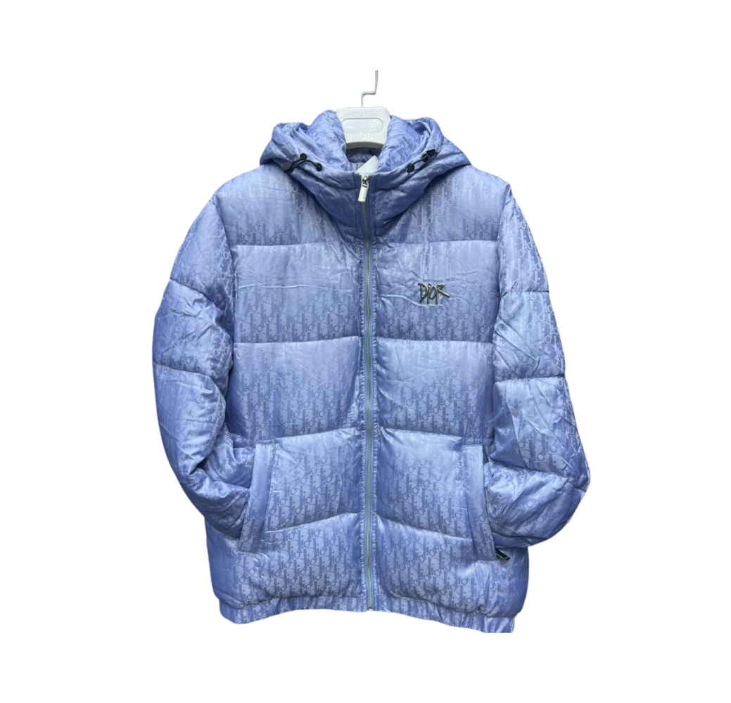 Veste bleu ciel en simili cuir style Dior