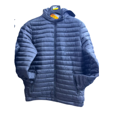 Veste en cuir bleu sky