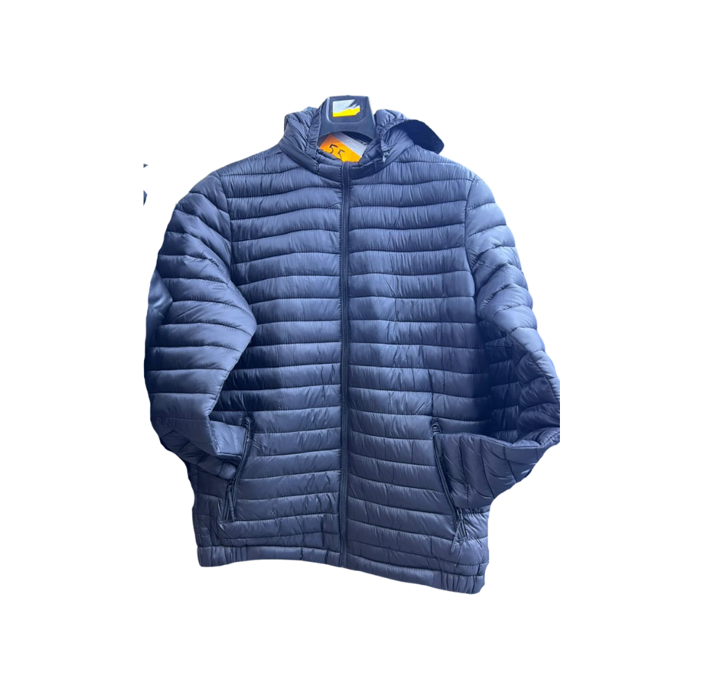 Veste en cuir bleu sky