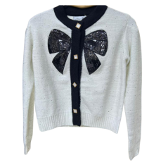 Gilet à paillettes noir et blanc