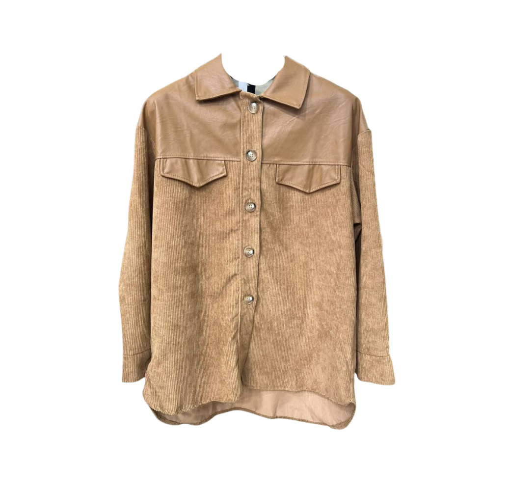 Chemise marron à boutons