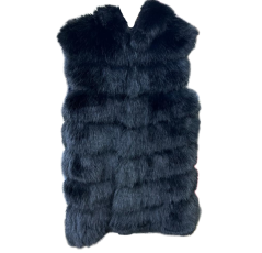 Gilet en fourrure noir