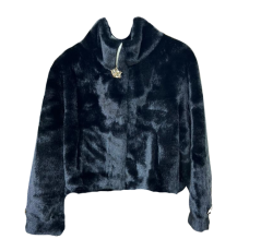 Veste Fourrure Noire Prestige