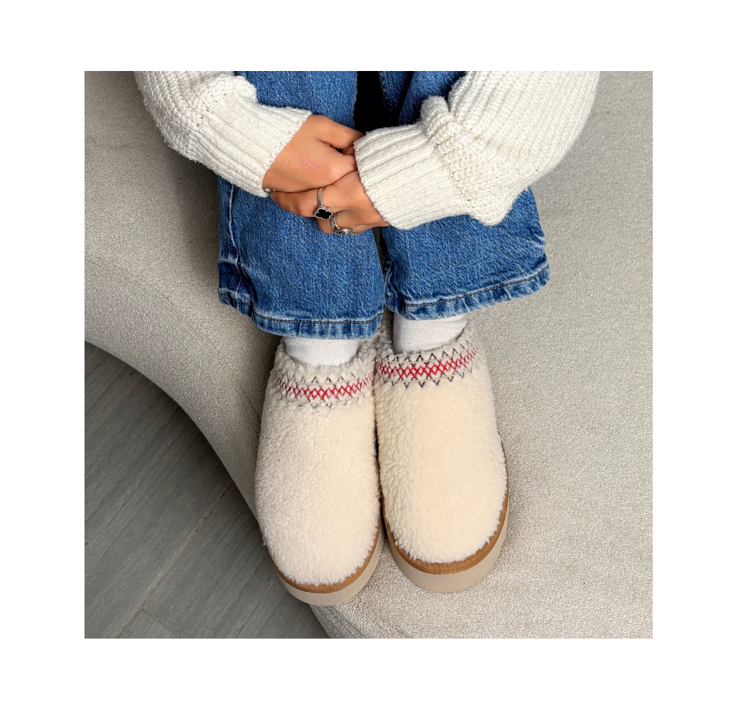 UGG Women’s Tazz Slipper Heritage Braid Light Beige – Kick Sneakers