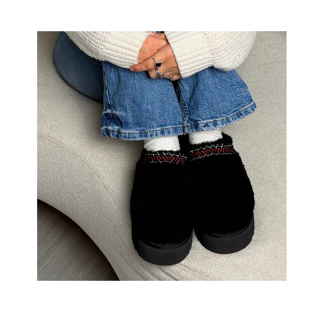 UGG Women’s Tazz UGG Braid Slipper Black – Kick Sneakers